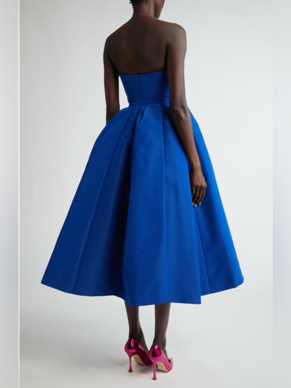 NWT Authentic Carolina Herrera Runway strapless midi dress Size 0 - Picture 3 of 12